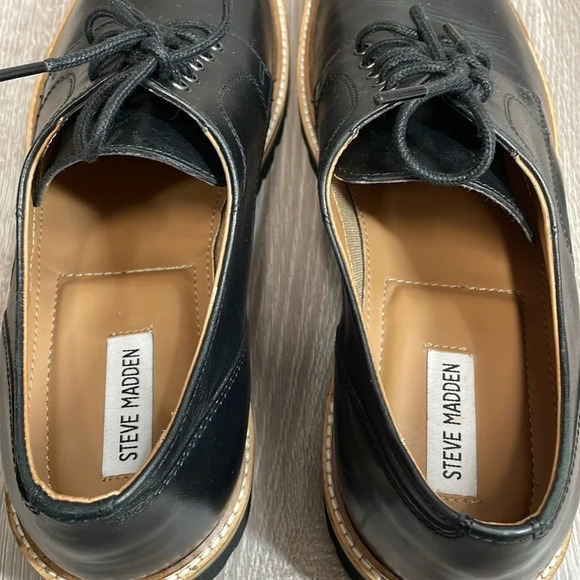 Steve Madden Black Leather Oxfords - Picture 7 of 16
